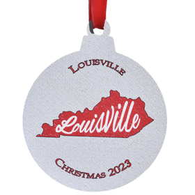 Louisville Christmas Printed Wooden Ornament
