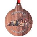 Bottles with Christmas Printed Wooden Ornament-1