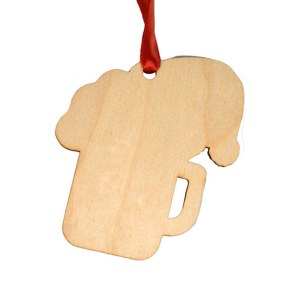 Beer with Santa Hat Ornament