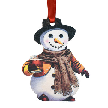 Snowman with Bourbon Ornament
