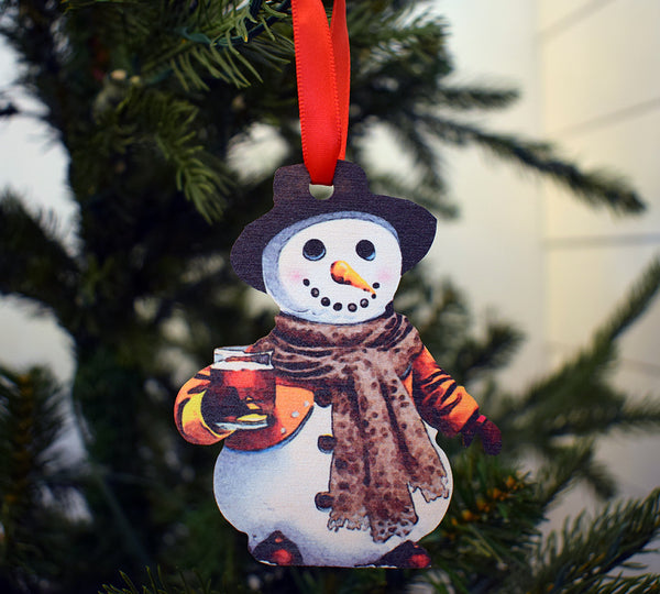 Snowman with Bourbon Ornament