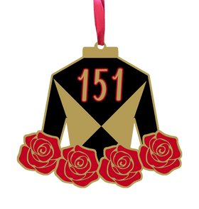 Derby Silk with Roses 151 Wooden Ornament