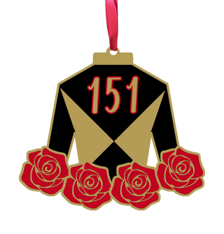 Derby 151 Silk with Roses Wooden Ornament