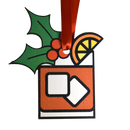 Holiday Old Fashioned Wooden Ornament-1