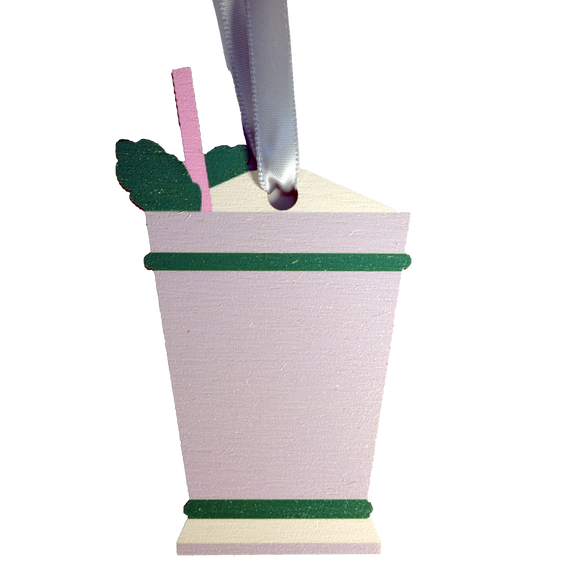 Mint Julep Wooden Ornament