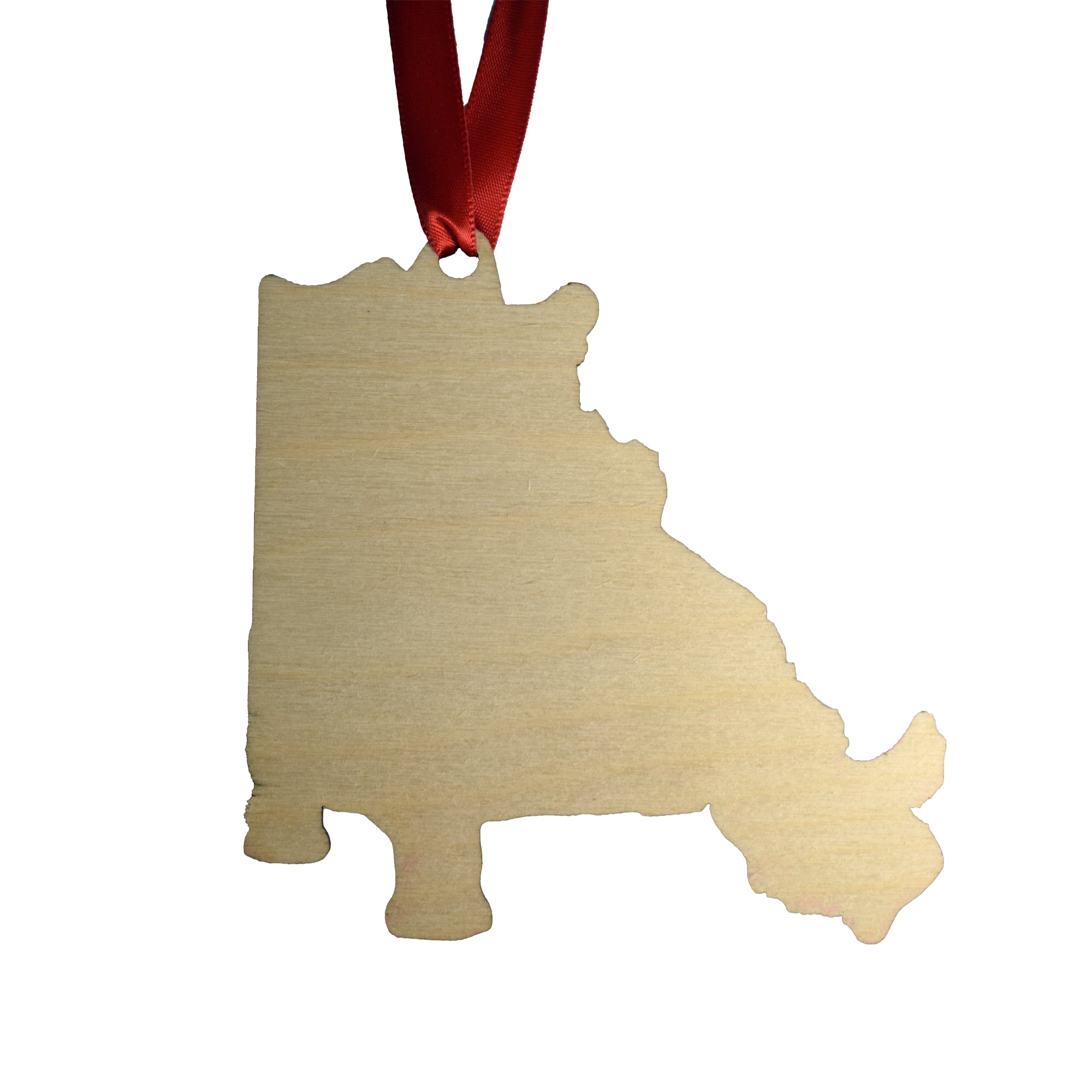 Santa Drinking Bourbon in Chair Wooden Ornament