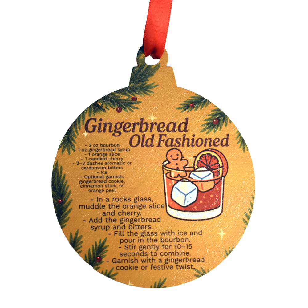 Gingerbread Old Fashioned Recipe Ornament