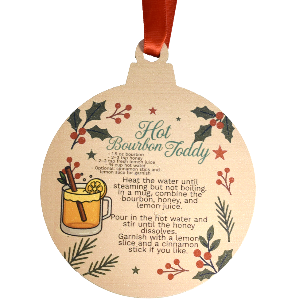 Hot Bourbon Toddy Recipe Ornament
