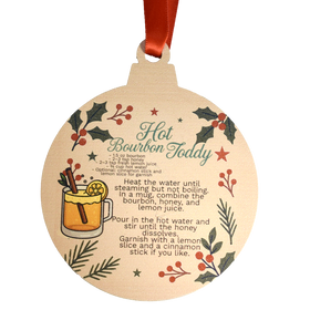 Hot Bourbon Toddy Recipe Ornament