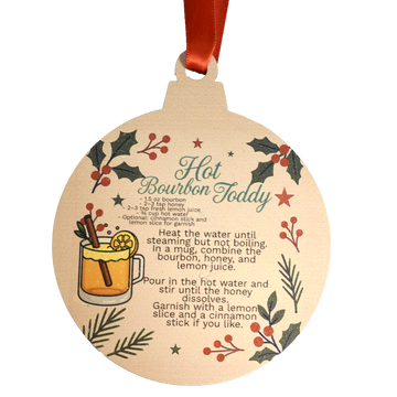 Hot Bourbon Toddy Recipe Ornament