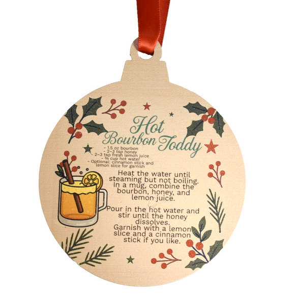 Hot Bourbon Toddy Recipe Ornament
