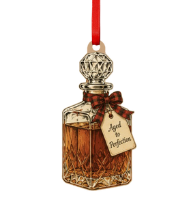 Aged to Perfection Decanter Wooden Ornament