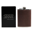 Winston Churchill Quote Leather Flask-2