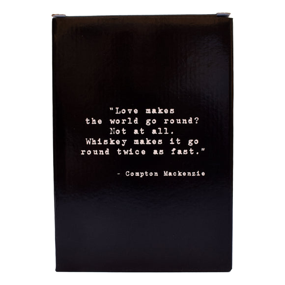 Compton Mackenzie Quote Leather Flask