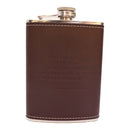 Humphrey Bogart Quote Leather Flask-3