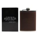 Abraham Lincoln Quote Leather Flask-2