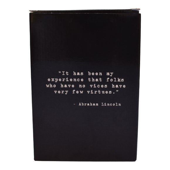Abraham Lincoln Quote Leather Flask