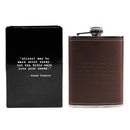 Frank Sinatra Quote Leather Flask-2