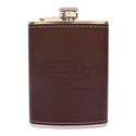 Mark Twain Quote Leather Flask