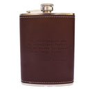 Ernest Hemingway Quote Leather Flask-3