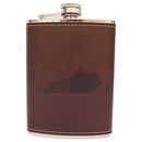 Kentucky Shape Leather Flask-3