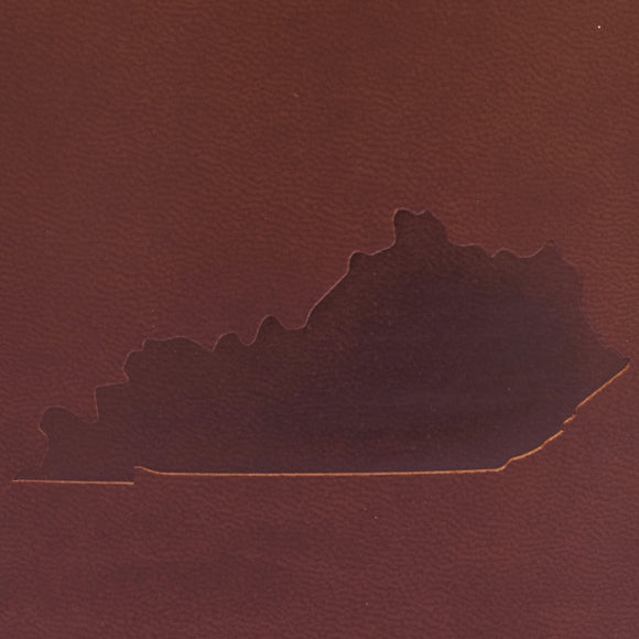 Kentucky Shape Leather Flask