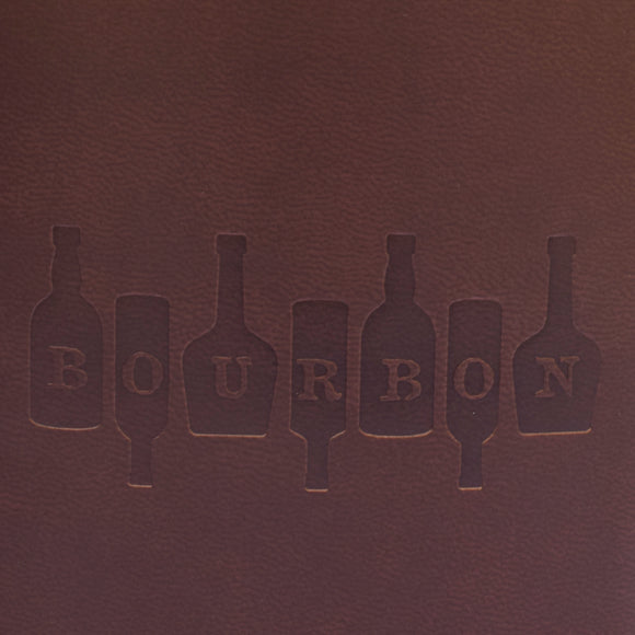 Bourbon on Bottles Leather Flask