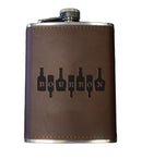 Bourbon on Bottles Leather Flask-1