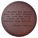 Winston Churchill Quote Leather Coaster