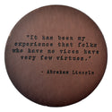Abraham Lincoln Quote Leather Coaster