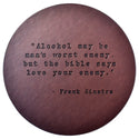 Frank Sinatra Quote Leather Coaster