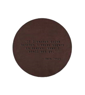 Mark Twain Quote Leather Coaster