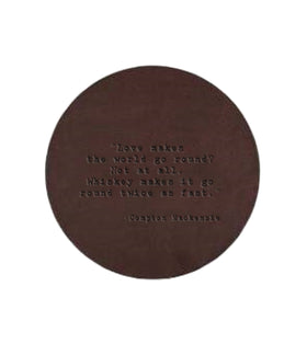 Compton Mackenzie Quote Leather Coaster