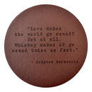 Compton Mackenzie Quote Leather Coaster-2
