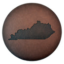 Kentucky Shape Round Leather Coaster-2