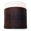 Bourbon on Bottles Rocks Glass with Leather Sleeve-3