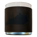 Kentucky Shape Rocks Glass with Leather Sleeve-3