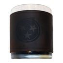 Tennessee TriStar Rocks Glass with Leather Sleeve-3
