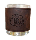 Derby Rose 150 Rocks Glass with Leather Sleeve