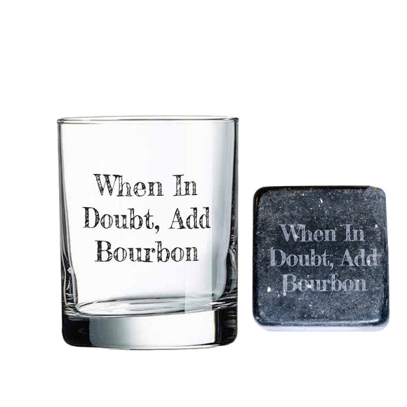 Rocks Glass and Large Whiskey Stone Gift Basket