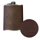 Famous Person's Quotes Leather Flask and Coaster Gift Basket-7