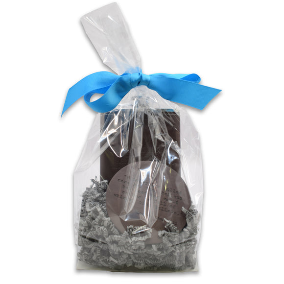 Famous Person's Quotes Leather Flask and Coaster Gift Basket