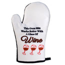 This Oven Mitt Works Better with a Glass of Wine Oven Mitt-1