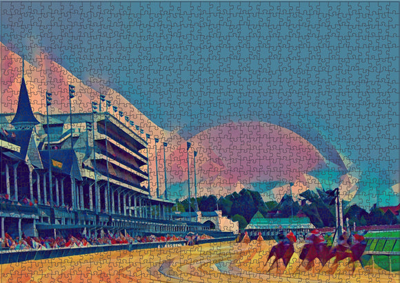 Derby Race Spires Pop Art 1000 Piece Jigsaw Puzzle