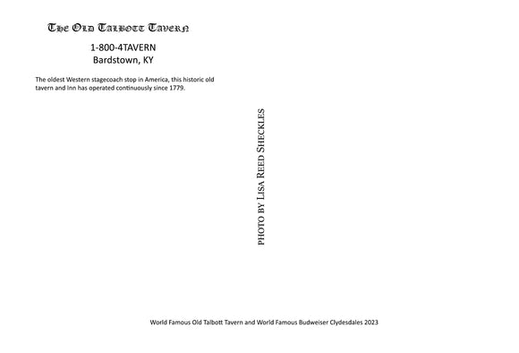 Old Talbott Tavern Clydesdales Post Card