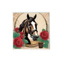 Horse with Roses and Mint Julep Ceramic Coaster