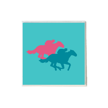 Neon Race Horses Coaster