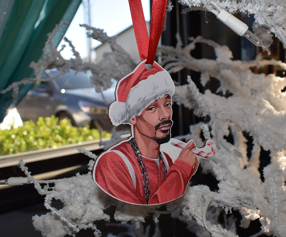 Snoop Dogg Christmas Wooden Ornament