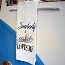 Somebody In Kentucky Loves Me Tea Towel in White-7