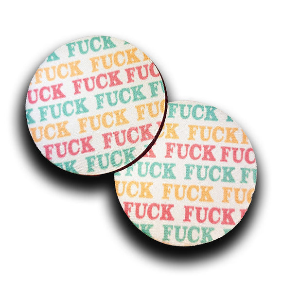 Fuck Womens Socks, Koozie and Two Car Coasters